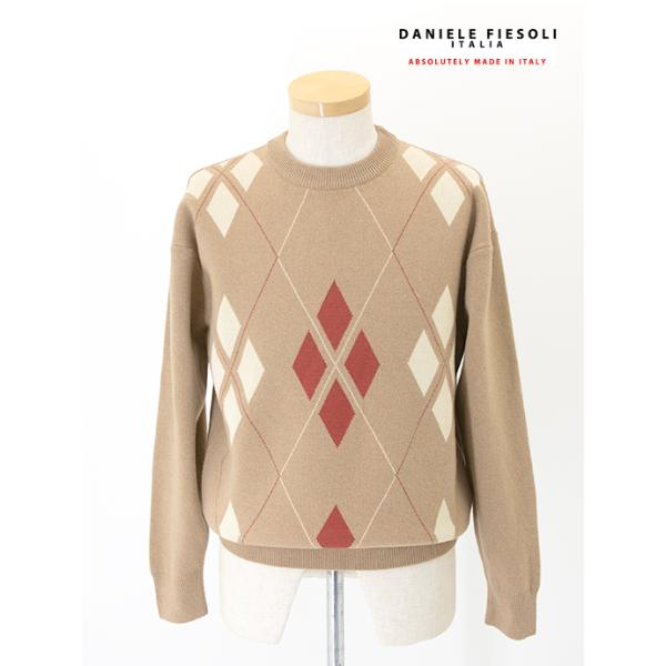 DANIELE FIESOLI 【40％OFF】ダニエレ・フィエゾーリ アーガイルニット 