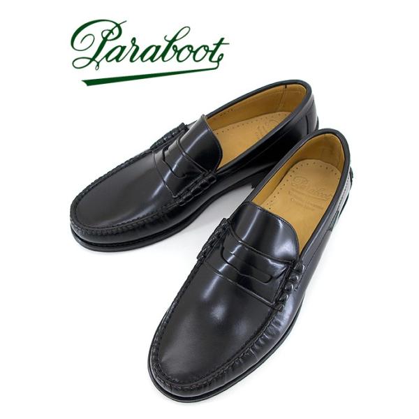 大人も着やすいシンプルファッション パラブーツ Noir Columbia ブラック ローファー ビジネスシューズ コロンビア Columbia メンズ 靴 Paraboot Columbia Noir 21ss