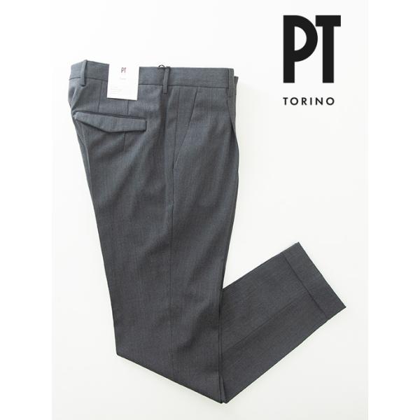 専用 PT TORINO 1プリーツスラックス ダークグレー 46 PT TORINO TORINO/ピーティートリノ 1プリーツスラックス/MASTER FIT