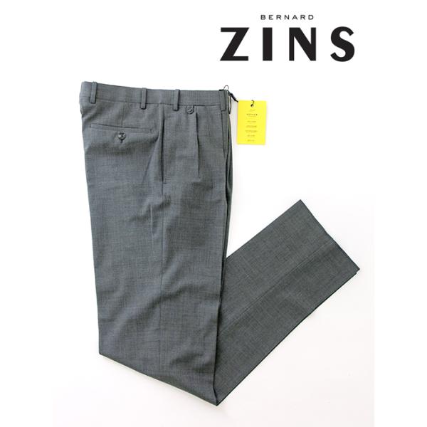 BERNARD ZINS ウールポリストレッチスラックス 洗濯可 裾未処理 42
