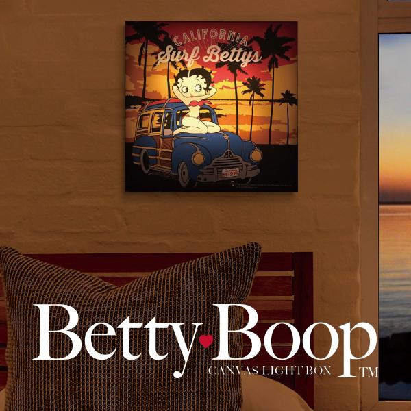 ベティちゃん ウォールアート】Betty Boop LED Canvas Light ベティちゃん ウォールアート】Betty Boop LED Canvas Light