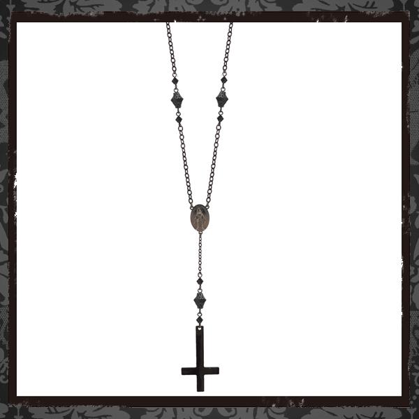 Moitie 逆十字架レースオーバニー Moi-meme-Moitie 初期薔薇十字架ネックレス アクセサリー