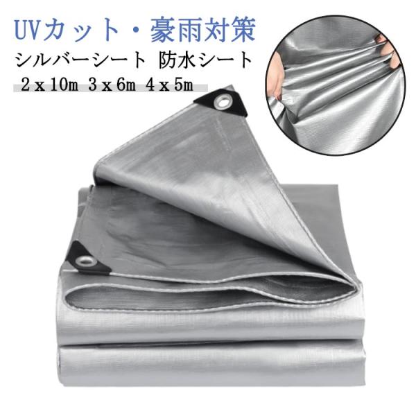 シルバーシート 厚手 防水シート 2x10m 3x6m 4x5m 屋外 防雨シート