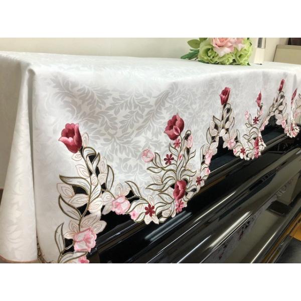 送料込み 80ｘ2ｃｍ カットワーク刺繍 アップライトピアノカバー チューリップの花 Buyee 日本代购平台 产品购物网站大全 Buyee一站式代购 Bot Online