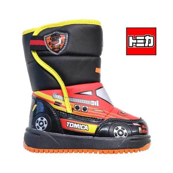 トミカ 防寒 ブーツ キッズ スノーブーツ ウィンターブーツ 消防車