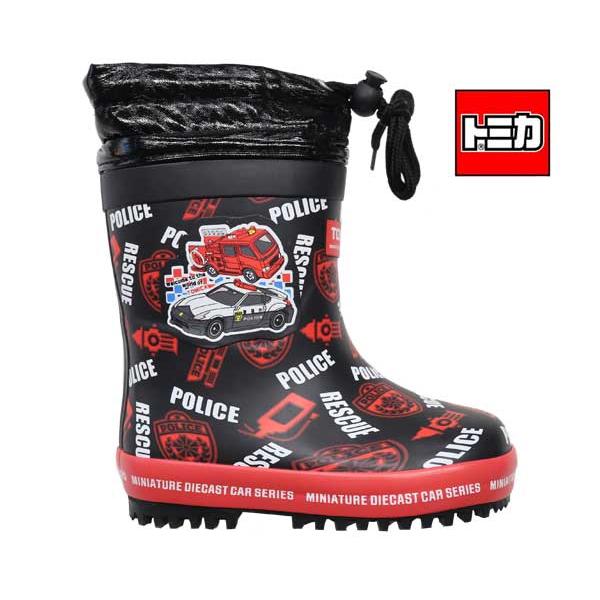 トミカ レインブーツ キッズ 長靴 車 ミニカー パトカー 消防車 タカラ