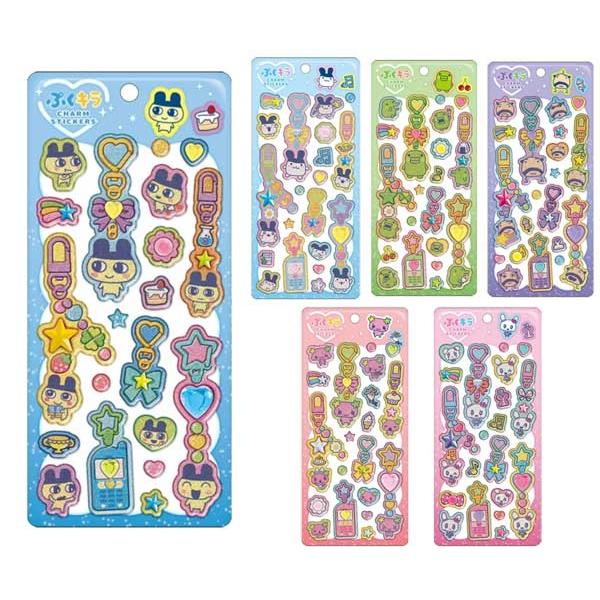 ぷくキラチャームステッカー たまごっち シール まめっち みみっち おやじっち くちぱっち ふらわっち ラブリっち クラックス