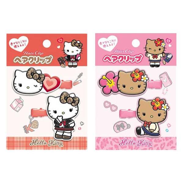 平成コギャルシリーズ キティ ヘアピン ヘアクリップ前髪クリップ　サンリオ sanrio（サンリオ） 前髪クリップ ヘアピン 2個入り マルチクリップ 髪