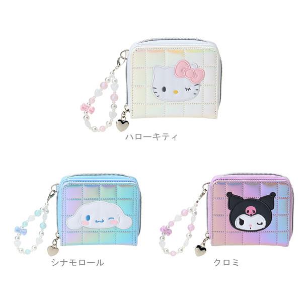 サンリオ チャーム付きウォレット お財布 財布 ウォレット 二つ折り Sanrio Original ハローキティ シナモロール クロミ 224626 224685 224758