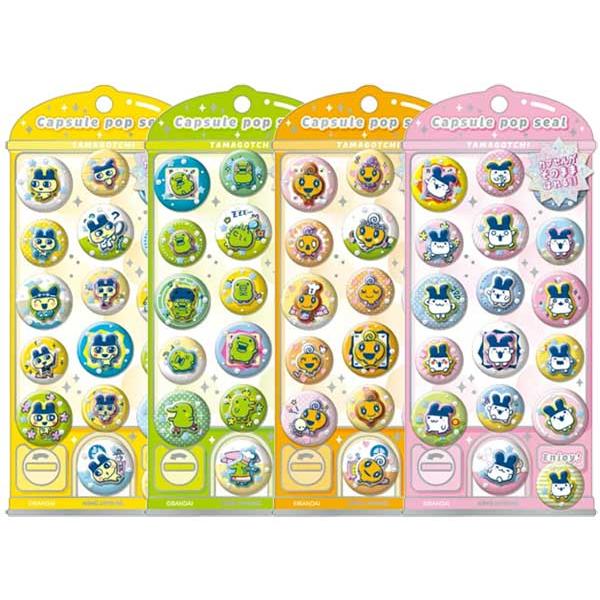 たまごっち カプセルポップシール シール スパンコール ビーズ カプセル まめっち くちぱっち めめっち みみっち 232992 232993 232994 232995 カミオジャパン