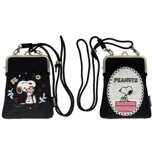 SNOOPY（スヌーピー） ゴブラン織マルチショルダーポーチ がま口