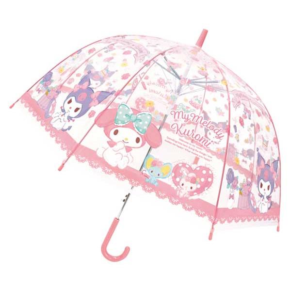 マイメロディ サンリオ クロミ ワンタッチ傘 キッズ 55cm フラワー