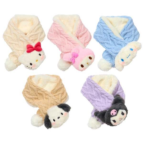 360554 360643 360716 363103 36083サンリオ キッズニットマフラー寒さ対策！寒い季節ならではのおしゃれを楽しめるあったか小物内側はもこもこなボアで首回りも寒さ知らずで過ごせそう結ばず通すだけのループタイプで楽ち...