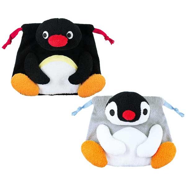 ピングー ぬいぐるみ巾着 巾着袋 ピングー ピンガ 巾着 ぬいぐるみ 小物入れ キャラクター雑貨 キャラクターグッズ ティーズファクトリー 5530523 5530524