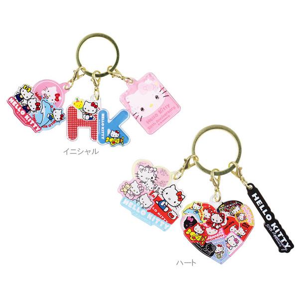 sanrio（サンリオ） ハローキティ 3チャームキーホルダー イニシャル