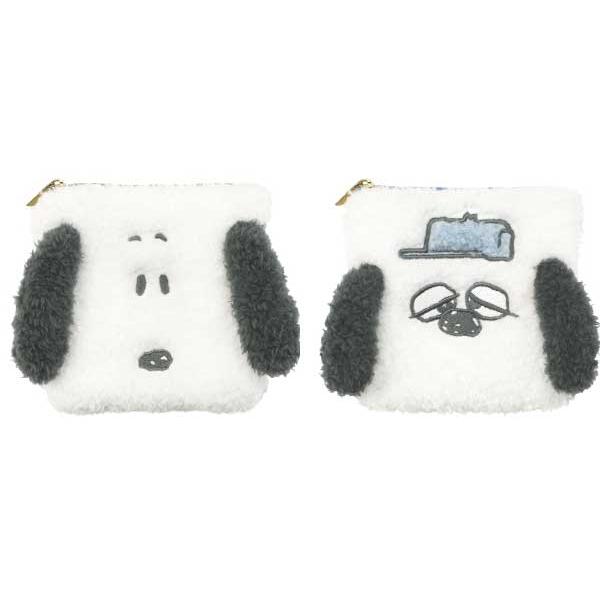 PEANUTS スヌーピー ふわふわファスナーケース ファスナーポーチ ミニ