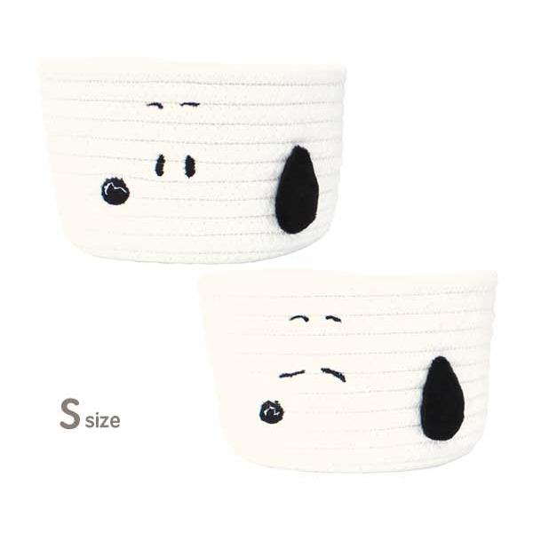 『PEANUTS』スヌーピーのロープバスケット☆人気のロープあみバスケットにスヌーピーが仲間入り！卓上収納！コスメや小物の収納に！カラー◎Sサイズ/ノーマル◎Sサイズ/すやすや素材 ◎ポリエステル・綿原産国◎中国サイズ◎約H100×Φ160...