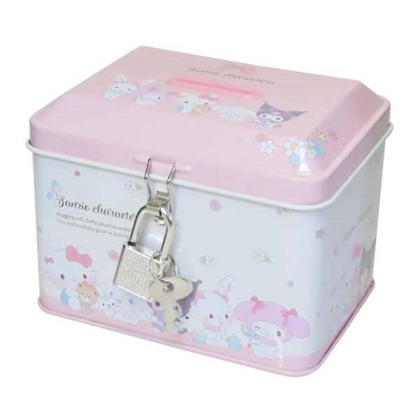 sanrio（サンリオ） サンリオキャラクターズ 貯金箱 カギ付き缶バンク