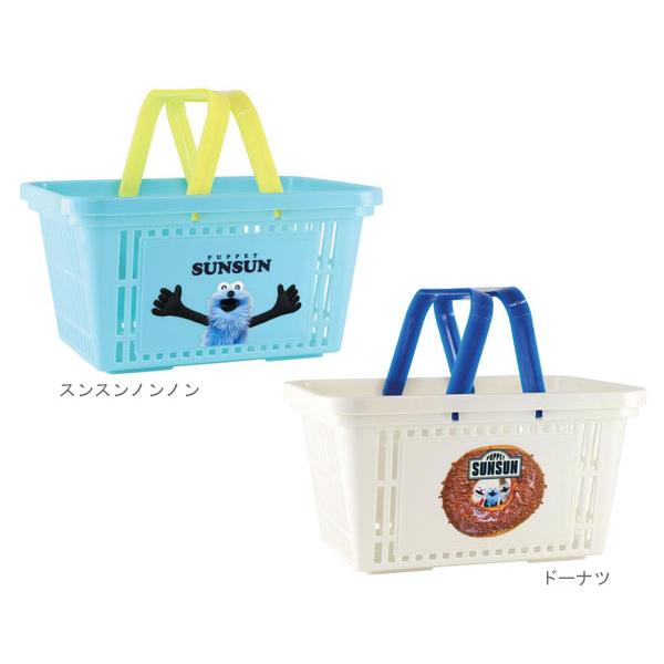 パペットスンスン キャラバスケット スンスン ノンノン ドーナツ ゾンゾン 買い物かご 収納ケース 収納 おもちゃ箱 ティーズファクトリー 5545417SN 5545418DO