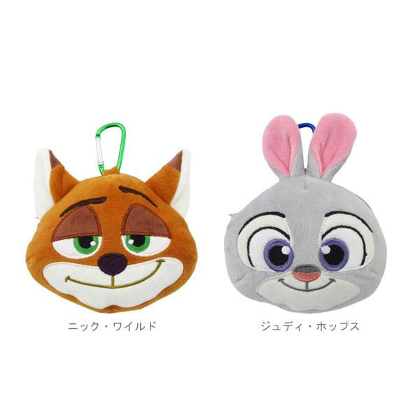 ディズニー ズートピア ポーチ カラビナ付き ぬいぐるみファスナー