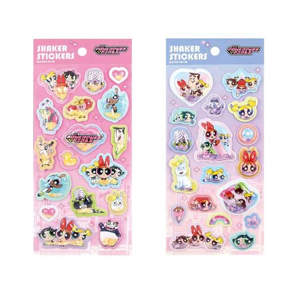 パワーパフガールズ シェイカーシール シール ステッカー ビーズ入り 手帳 立体 シャカシャカシール 5562153 5562154 ティーズファクトリー