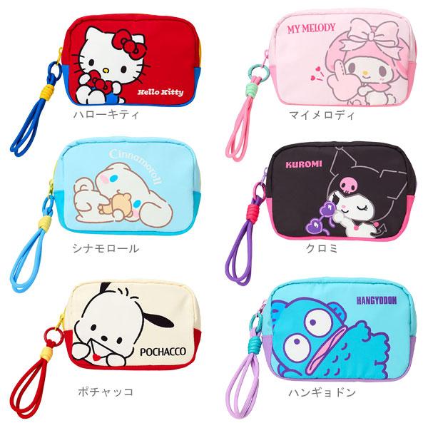 サンリオ ポーチ 小物入れ 表面撥水加工 Sanrio Original ハローキティ マイメロディ シナモロール クロミ ポチャッコ ハンギョドン  599336