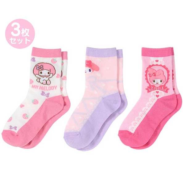 マイメロディ サンリオ キッズソックス3足セット キッズサイズ キッズ