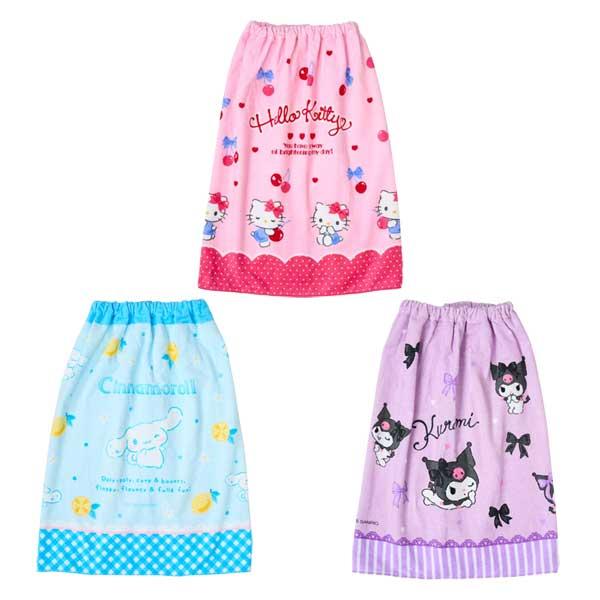 ラップタオル 巻きタオル サンリオ Sanrio Original キャラクター 70サイズ タオル バス用品 キッズ 子供用プール ハローキティ クロミ シナモロール