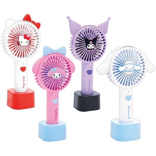 sanrio サンリオ 耳付きスタンドファン 携帯用 扇風機 ハンディ