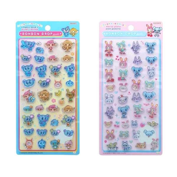 ボンボンドロップシール メゾピアノ×ポンポネット エンジェルブルー×デイジーラヴァーズ シール デコシール スマホデコ S8817464 S8817472 サンスター文具