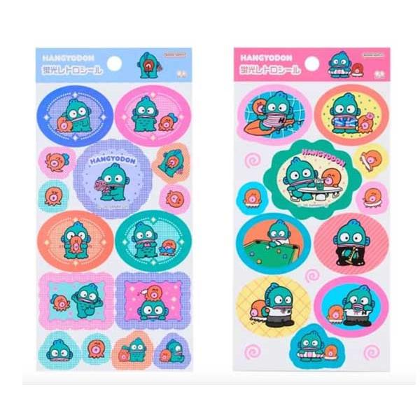 sanrio（サンリオ） 蛍光レトロシール ハンギョドン チェック ポップ