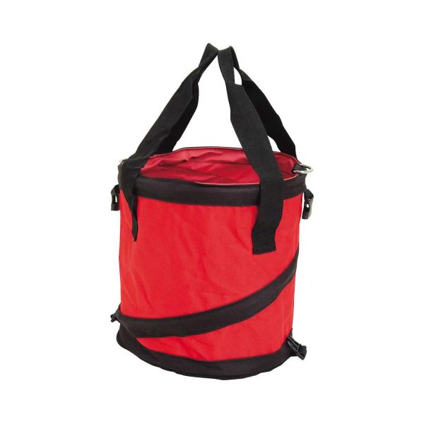 【商品概要】伸ばした時の高さ:約270mmたたんだ時の高さ:約100mm直径:約270mm仕様:底板補強、撥水加工材質:ポリエステル、ワイヤー鋼鉄線【商品説明】【商品詳細】ブランド：イーバリュー(E-Value)商品種別：DIY・工具・ガー...