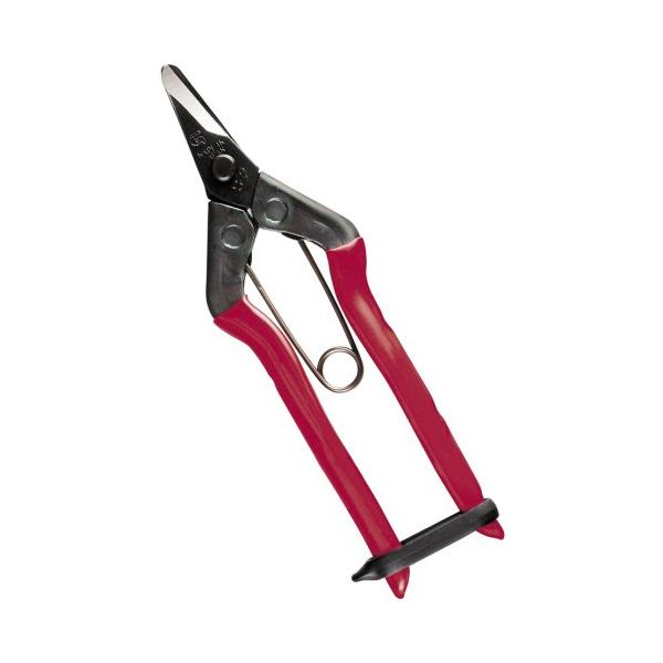 【商品概要】近正【商品説明】説明近正の収穫はさみ 先丸大曲刃 S-221です。先が大きく曲がっているので作物の傷付きを防ぎます。柿・なし・トマトなどの収穫に最適。全長：165mm刃長：23mm重量：104g刃：高級炭素刃物工具鋼柄：鋼板製・...