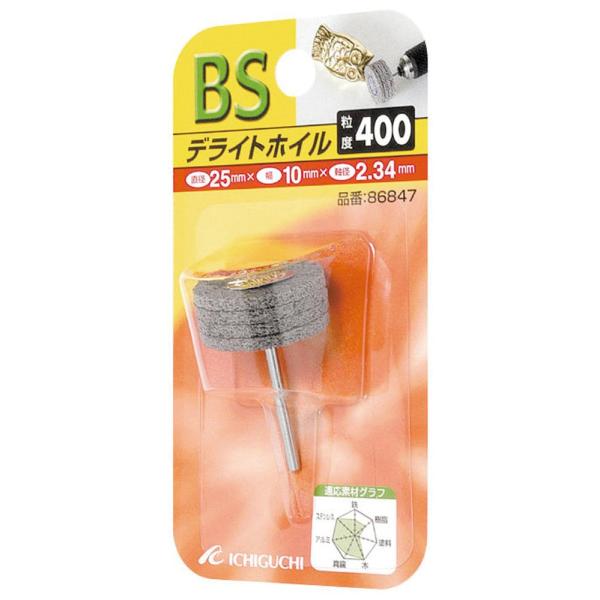 【商品概要】直径25mm×幅10mm×軸径2.34mmステンレス、アルミ、銅、その他金属のツヤ出し、くもり取り、木工研磨などに取付工具:ハンドグラインダー最高使用回転数:10,000r.p.m【商品説明】【商品詳細】ブランド：イチグチ(Ic...