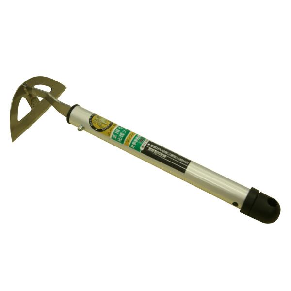 【商品概要】原産国:中国材質(:頭部)ステンレス(/柄部)アルミ(/吊下げ部)樹脂(PP)重量: 210g全長: 335mm頭部先幅: 120mm【商品説明】説明アルミパイプ柄を使用し片手タイプのステンレス半月草削り。柄部にアルミパイプを採...