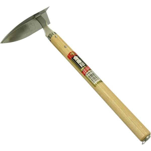 【商品概要】原産国:日本材質:(頭部)ステンレス刃物鋼/(柄部/天然木重量:300g全長:380mm刃幅:140mm【商品説明】説明刃先にステンレス刃物鋼を採用し、サビにくく手入れも容易。草削り作業に適している刃部はステンレス刃物鋼を使用し...