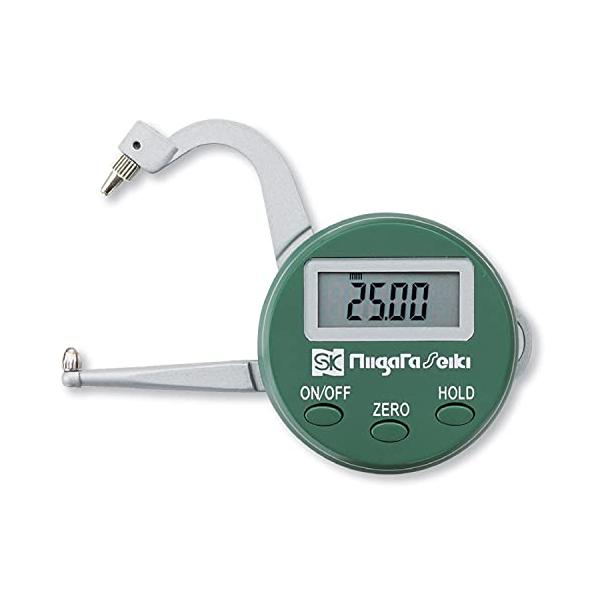 【商品概要】測定範囲(mm)：0-25 ／ 目量(mm)：0.02 ／ 器差(mm)：±0.04(0-5)、±0.08(5.02-25) ※量子化誤差(±1カウント）含まず測定子形状(mm)：丸型(φ2.5)オートオフ機能：約2-5分電源：...