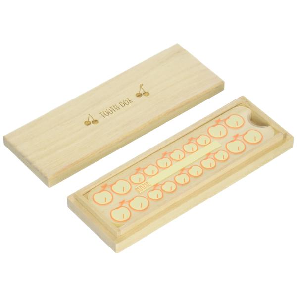 【商品概要】用途：高級桐材を使用した長方形型のかわいい乳歯保存ケース。歯が抜けた年齢と日付、お名前が書ける透明アクリル板付の新製品です。販売名称：桐乳歯ケース長方形（さくらんぼ）／乳歯20本が保管できます<穴深さ/9mm>製造・...