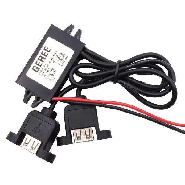 【商品概要】12Vから5V3Aへ変換するDCDCコンバーターです。 本体はエポキシ樹脂でシールされ防水 軽量コンパクト、出力にUSBコネクターを採用。 過負荷、過電流、低電圧、高温度保護、安定した性能、自動復帰入力範囲:DC 12v 出力電...