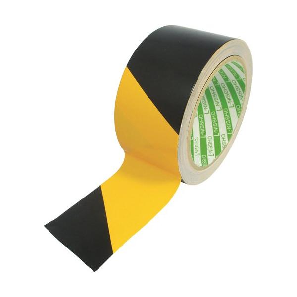 【商品概要】●屋内用。●工場、駐車場、病院などの構内区画ライン標示。●粘着力:9.5N/10mm●引張強度:25N/10mm●基材:ポリオレフィン系フィルム●粘着剤:ゴム系【商品説明】【商品詳細】ブランド：ニトムズ(Nitoms)商品種別：...