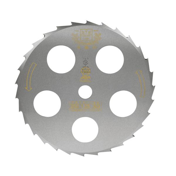 【商品概要】外径:255mm厚さ:1.25mm刃数:30P仕様:穴付本体:刃物鋼【商品説明】説明切れ味抜群で、刃が磨耗すればヤスリなどで簡単復活【用途】刈払機用チップソー【特徴】・下刈り、草刈り、笹刈作業にに効果を発揮・刃が磨耗すればヤスリ...