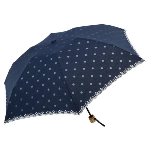 【商品概要】[使用時サイズ(全長×直径)]: 約51cm×約83cm[重量]: 約180g[素材]: 布地/綿60%, ポリエステル40%, ハンドル/木[収納時サイズ(直径×全長)]: 約6cm×約24cm[親骨の長さ]: 47cm[親骨...