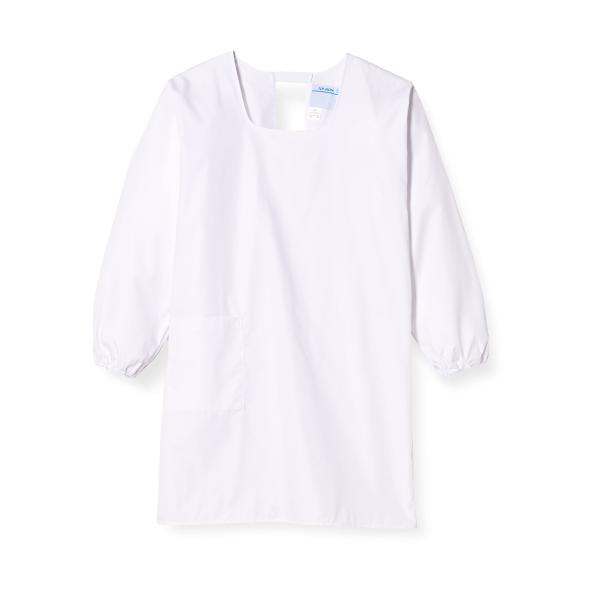 【商品概要】制菌加工(O-157対応素材)右前ポケット付色:ホワイトサイズ:7号素材:ポリエステル65%/綿35%(ポプリン)袖口ゴム仕様(取替え口あり)【商品説明】【商品詳細】ブランド：株式会社アプロンアパレル商品種別：ホーム＆キッチン商...