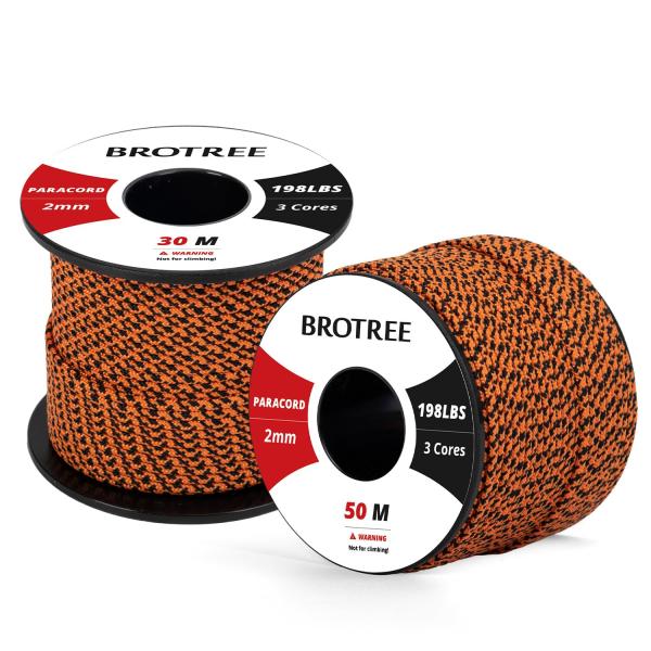 【商品概要】?【高品質の材質】直径: 2mm、長さ: 30m。本製品の内芯は100%ナイロン、外皮(表地)はポリエステルで作られており、表地に光沢があります。直径が2mmと細いので、しっかりと「詰まってる」感があり、ボビン巻なので収納に便利...