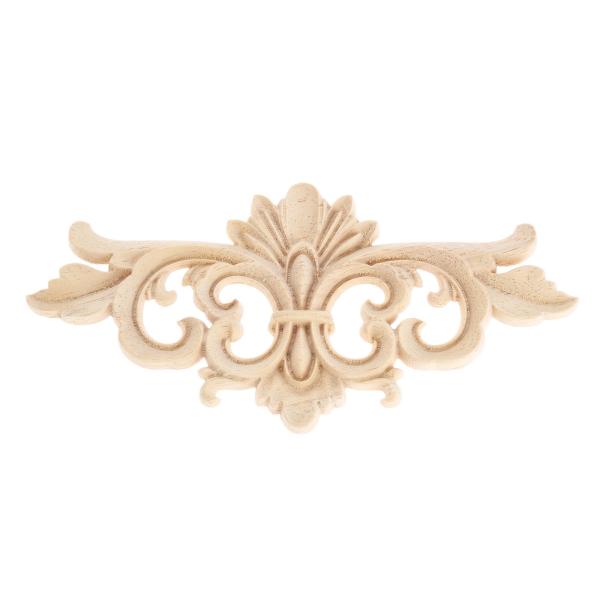 【商品概要】材質：ウッド サイズ：約22x10cm カラー:写真のように絶妙な彫刻パターンが美しく、エレガントで、濃い古典的な味わい。家具アップリケは窓辺や家具、壁を飾るだけでなく、鏡、食器棚とキャビネットなどを装飾として接着することができ...