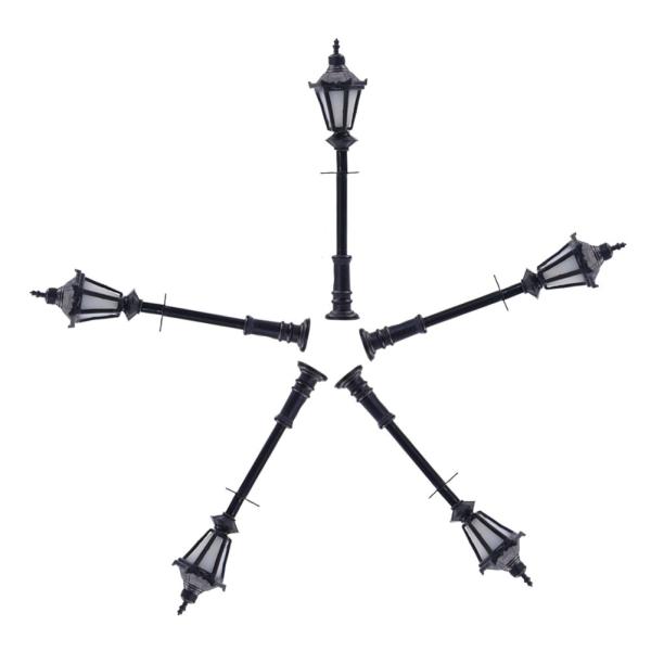 【商品概要】5本入りモデル街灯 庭の明かり 装飾　庭 道路灯 街灯柱 LED ライト材質: 金属参考比率：1:200~1:300，Z比率などに適用??：3 V高さ:30mm【商品説明】新品！鉄路のレールや建築レイアウトに最適！<br&...