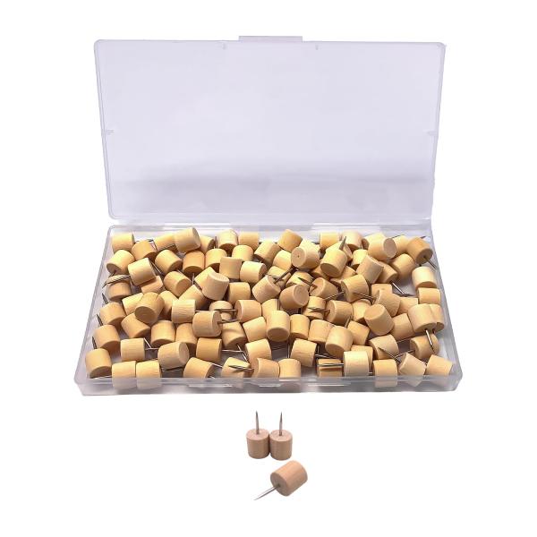 【商品概要】当店人気の画びょうです。お好みの形をお選びいただけます。［球-木製］100本入　全長：20mm、針：10mm　［帽子型］100本入　全長：20mm、針：10mm　［円柱］100本入　全長：20mm、針：10mm　［正方形］84本...