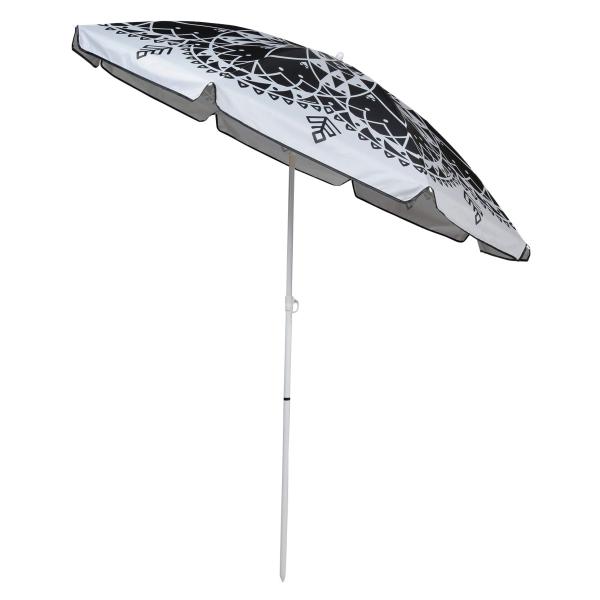 【商品概要】組立サイズ:(約)径200×高さ210cm収納サイズ:径10×長さ114cm中棒外径:(約)上部Φ22mm、下部Φ25mm親骨の長さ:(約)97cm製品重量:(約)1.4kg材質:傘生地の組成/ポリエステル100%(裏面シルバー...