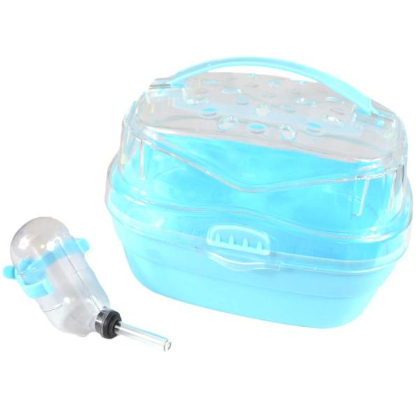 【商品概要】【ペットとのお出かけに】旅行や通院時に便利な小動物用おでかけキャリーケースです。プラスチック製ですので軽く、汚れても水洗いができます。蓋は透明なので、いつでもペットの様子を確認できます。【様々な用途に】移動中でも水をあげられるよ...