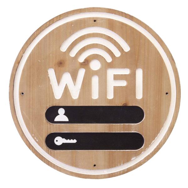 【商品概要】サイズ:Φ34×D1cm材質: MDF、メラミン、スクリーン印刷生産国:中国ナチュラルでどんなインテリアにも馴染みやすいウォールプラッケIDとパスワードが書き込めるデザイン【商品説明】【商品詳細】ブランド：秋月貿易(Akizuk...